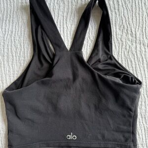 ALO Yoga Black Racerback Sports Bra